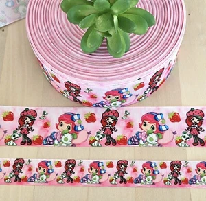 7/8, 1.5 & 3" (1 YD) Strawberry Girl Grosgrain Ribbon Shortcake Doll Ribbon - Picture 1 of 1