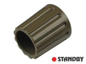 2pcs Classic collet knob 14,5 mm glossy taupe, ELMA 020-31X0, Shaft 3mm, ROHS - Bild 1 von 3