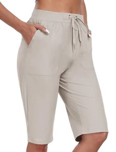 Cargo Shorts for Women Knee Length Quick Dry Long Shorts Women Hiking Cargo S... - Picture 1 of 8