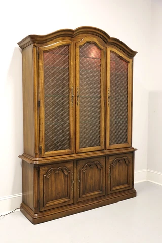 DREXEL Touraine II Pecan French Country China Cabinet Cover