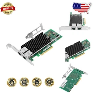 10Gb PCI-E NIC Network Card with Dual RJ45 Ports for High-Speed Data Transfer - Picture 1 of 8