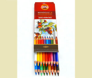 KOH-I-NOOR Mondeluz Aquarell Coloured Pencils Set of 18 Box - Watercolour 3717