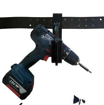 Scaffolding / Universal Power Tool Belt Hook  Black Leather Tool Belt Easy Fit - Image 1 of 4
