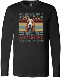 Funny Dog Mom Dad Basset Hound Gift For Dog Lover Owner Momma T-Shirt - Picture 1 of 3