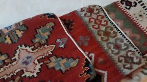 3 Pc. Pottery Barn - Wool Kilim Pillow Covers 18" square. Southwestern Style