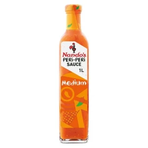 Nando's Medium Peri-Peri Sauce 1 litre - Packs of 1 & 2 - Picture 1 of 6