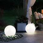 2 x LED SOLAR Garten Kugel Leuchte Außen Balkon Lampe Leuchtkugel Nacht Licht