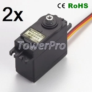2X Tower Pro Servo motore MG995 12kg servocomando robotica (Arduino-Compatibile) - Picture 1 of 1