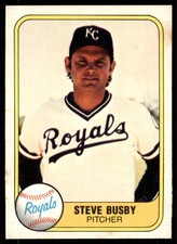 1981 Fleer Steve Busby .  Kansas City Royals #33
