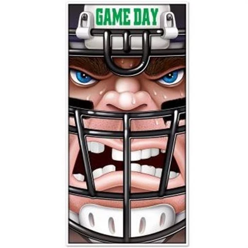 Football All-Weather Door Cover Football Birthday Party Decorations - Image 1 of 1