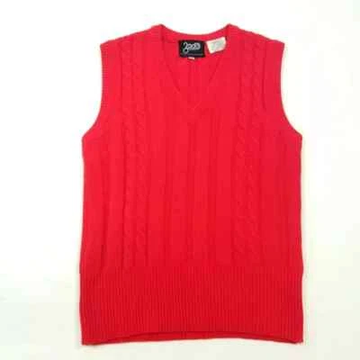 Vtg ZADO San Francisco Acrylic Pullover Vest - M Red - Christmas Holiday Party - Image 1 of 4