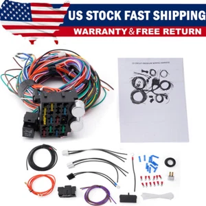 Fit 1955 -1959 Chevy Chevrolet Street Rod 12 Circuit Wiring Harness Wire Kit - Picture 1 of 17