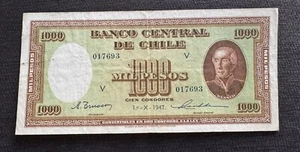 Chile Santiago 1000 pesos 1947 - Picture 1 of 2