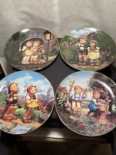 Set Of 4 M.J. Hummel Goebel Little Companions Danbury Mint Collector Plates 8"