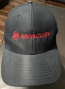 Mercury Inboard Outboard Boat Motors Lake Ocean Marine Black Baseball Cap - Picture 1 of 4