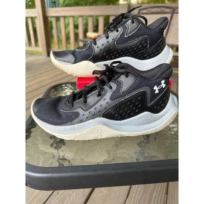 Basketball Shoes Under Armour Kids Jet 23 Black-Jet Gray-White -Basketball 6.5Y - Image 1 of 4
