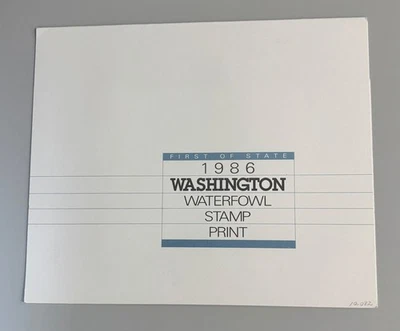 1986 Washington State Waterfowl Stamp & Print by Keith Warrick - Image 1 of 4