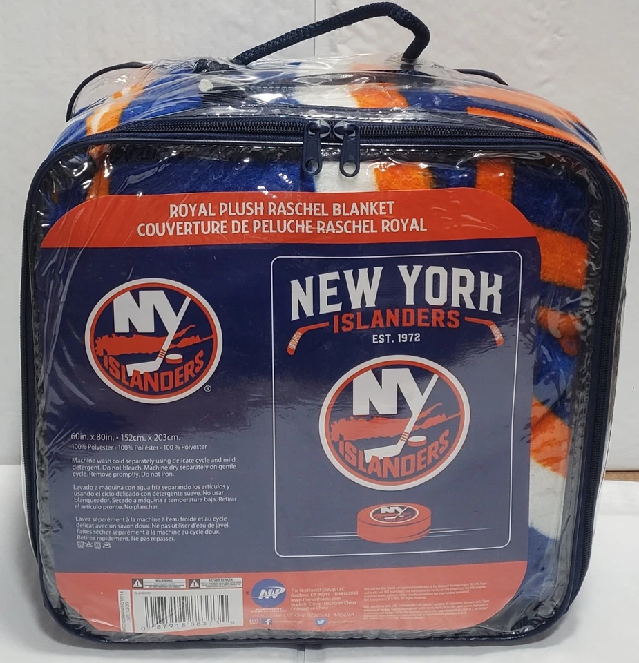 Manta Raschel inspirada en tamaño doble de felpa New York Islanders 60" por 80" - NHL Foto 1 de 1