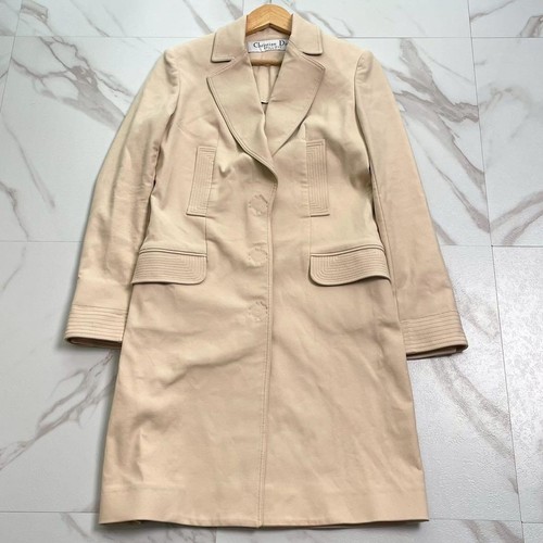 Cappotto lungo Christian Dior Galliano 2007AW beige 36 S donna Giappone elegante