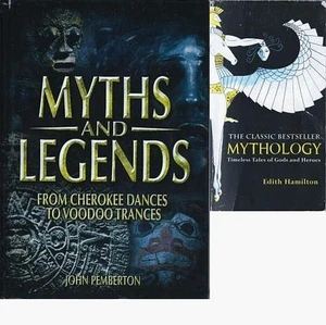 Lote de 2 libros sobre mitos: mitología Edith Hamilton, mitos y leyendas Pemberton - Imagen 1 de 1