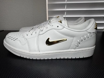 Nike Air Jordan 1 Método de Hacer Vela Baja Metálico Dorado Hombres 10.5/Mujeres 12 Foto 1 de 4