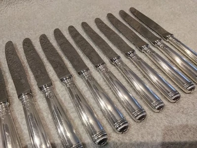 Винтажный 1990 посеребренный 12 десерт ножи Christofle Malmaison 19,7 см - Изображение 1 из 4