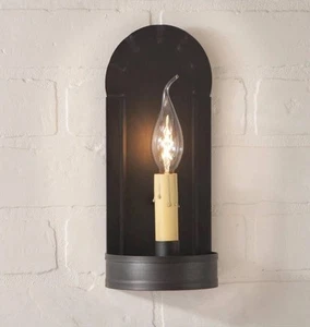 Irvin's Country Tinware Fireplace Sconce in Kettle Black 6WKB - Picture 1 of 11