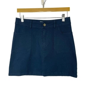 Copper Key Sz. 5 NWT Juniors Navy Skirt Denim Twill A-line Mini Skirt - Picture 1 of 7