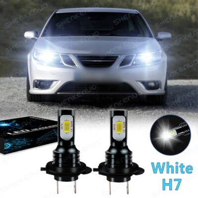Kit de faros LED para Saab 9-3 2003-2007 H7 6000K bombillas blancas haz bajo Foto 1 de 4