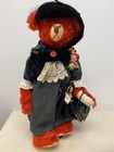 20" OOAK BUTTON BEARS JAMIE HENRY ARTIST RED MOHAIR TEDDY BEAR