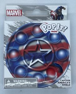 Marvel Captain America Fidget Toy Pop It Mini Keychain NEW Avengers Stan Lee