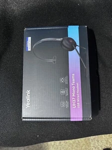 Yealink UH37 Mono Teams Przewodowy zestaw słuchawkowy USB Certyfikowany dla Microsoft Teams - Zdjęcie 1 z 2