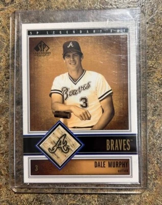 2002 UD Legendary Cuts Dale Murphy Game Used Bat Swatch #B-DMu Atlanta Braves - Image 1 of 2