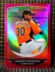 EDUARDO RODRIGUEZ  -  2013 BOWMAN CHROME PROSPECTS MAGENTA REFRACTOR  #ED/35  - Picture 1 of 2