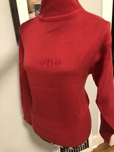 Suéter De Colección Bogner Lana Alpine Apres Esquí Cuello Alto en Rojo Talla Pequeña - Imagen 1 de 7