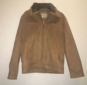 RDG Milano Reporter Jacket Faux Suede Size S Brown NEW - Picture 1 of 6