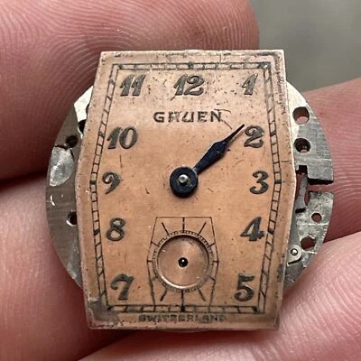 Vintage Gruen Watch Co. 17 Jewel Swiss Face And Movement 410C. - Image 1 of 4