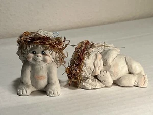 Dreamsicles Set Of 2 Cherubs Cast Art Industries Signed Kristin - Picture 1 of 4