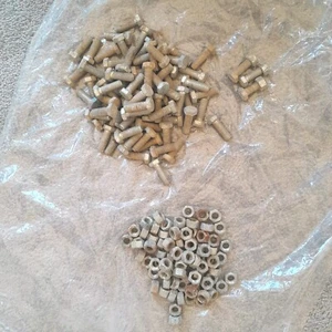 Lot-166 HEX HEAD BOLTS and NUTS 1 1/2" X 7/16" NC COARSE THREAD - Picture 1 of 4
