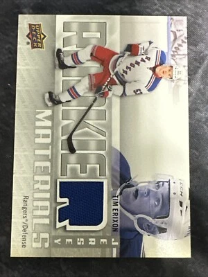 2011-12 Upper Deck Rookie Materials RM-TE Tim Erixon New York Rangers - Image 1 of 2