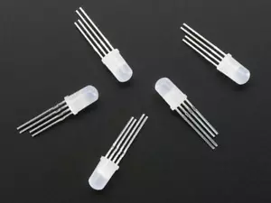 Confezione 5 LED Neopixel 5mm Diffusi Attraverso Foro - Foto 1 di 2