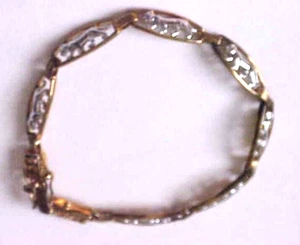 Vintage Sterling Silver Two Tone Panther Bracelet - Picture 1 of 5