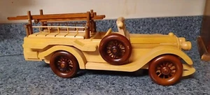 Vintage Modell 1920 R.R. Feuerwehr Oldtimer Holz Kunst Sammlung  - Bild 1 von 17