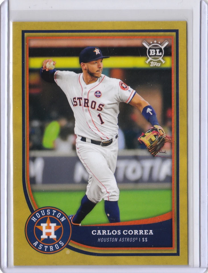 2018 Topps Big League Gold Parallel #200 Carlos Correa - Houston Astros - Image 1 of 1