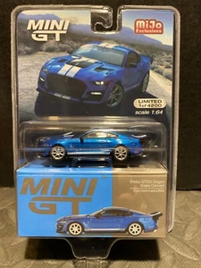 1/64 MINI GT MIJO EXCLUSIVES FORD MUSTANG SHELBY DRAGON SNAKE CONCEPT BLUE - Picture 1 of 2