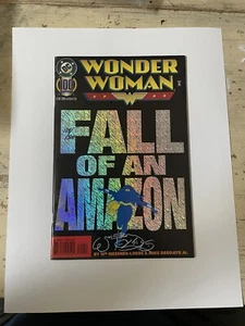 WONDER WOMAN #100 Deluxe SIGNED MESSNER-LOEBS & DEODATO 1994 DC COMICS - Picture 1 of 12