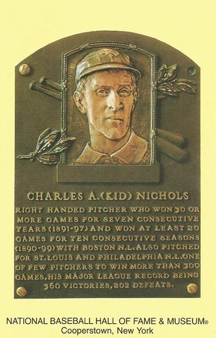 Postcard Kid Nichols HOF Cooperstown St Louis Cardinals Boston Beaneaters MNT Cover
