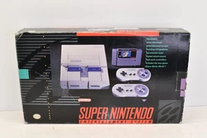 Super Nintendo SNES in Original Box Super Mario World - Tested Works - Picture 1 of 9