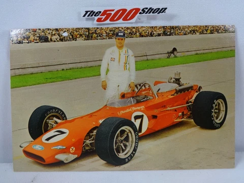 Vintage 1970 #7 A. J. Foyt Indianapolis 500 Pits Postcard IndyCar Indy500 Cover