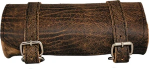 HARLEY RUSTIC BROWN LEATHER FRONT FORK TOOL BAG BOBBER CHOPPER - Picture 1 of 1